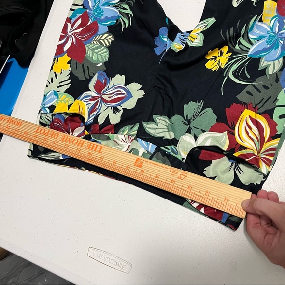 Alexis Calipso Black Kamilla Floral Print Mid Rise Cotton Flare Pants Small T1 - Picture 10 of 10